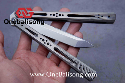 BaliX Titanium GA clone Titanium alloy handle stainless steel blade Bushing Balisong