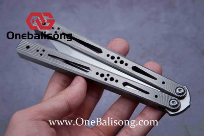 BaliX Titanium GA clone Titanium alloy handle stainless steel blade Bushing Balisong