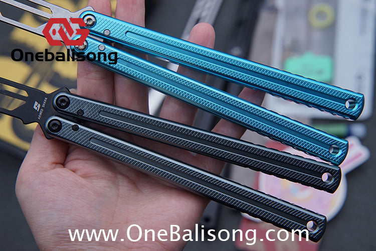 ARMED SHARK Glide Kraken Version Balisong clone Seven series aluminum alloy handle stainless steel Trainer blade Bushings