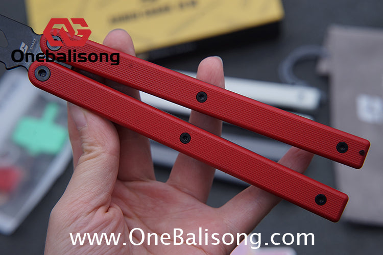 ARMED SHARK Bermuda Balisong 5CR15 Stainless Steel+G10 patch+G10 counterweight Bushings