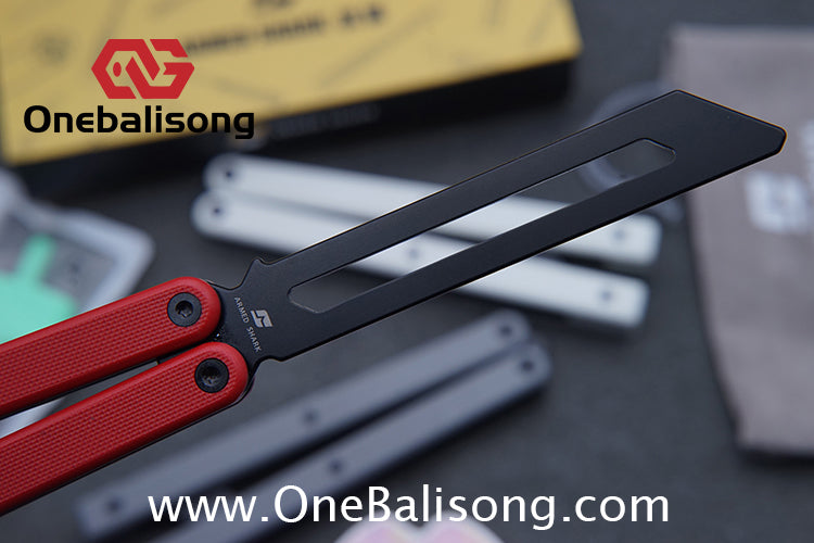 ARMED SHARK Bermuda Balisong 5CR15 Stainless Steel+G10 patch+G10 counterweight Bushings