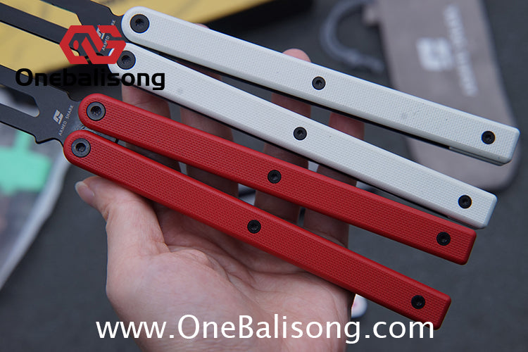 ARMED SHARK Bermuda Balisong 5CR15 Stainless Steel+G10 patch+G10 counterweight Bushings