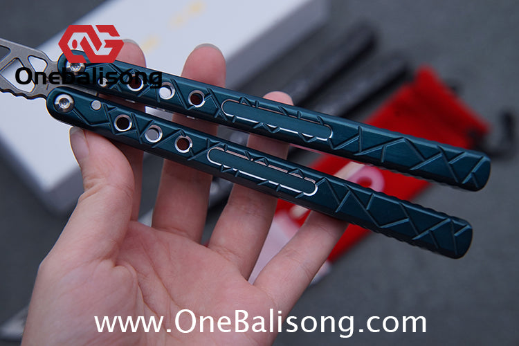 Cold Blade Concept Balisong 7075 Aluminum Alloy Handle 515R Sandblasted Stone Wash Stainless SteelBlade Bushing