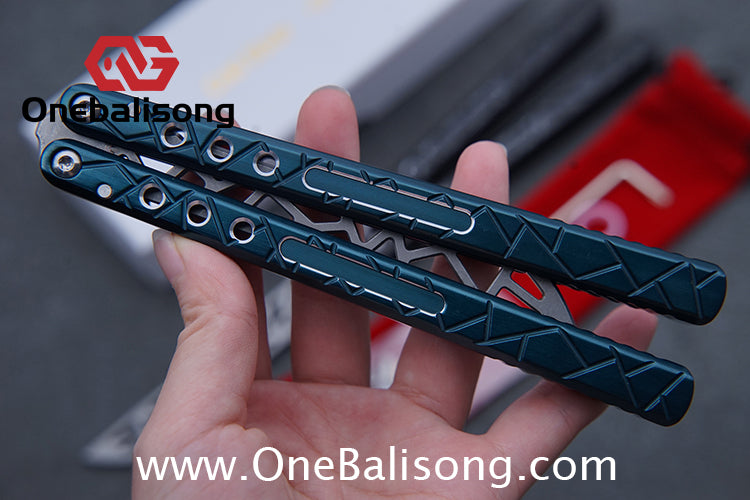 Cold Blade Concept Balisong 7075 Aluminum Alloy Handle 515R Sandblasted Stone Wash Stainless SteelBlade Bushing