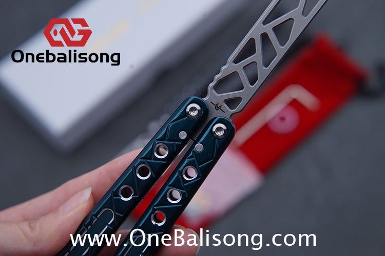 Cold Blade Concept Balisong 7075 Aluminum Alloy Handle 515R Sandblasted Stone Wash Stainless SteelBlade Bushing