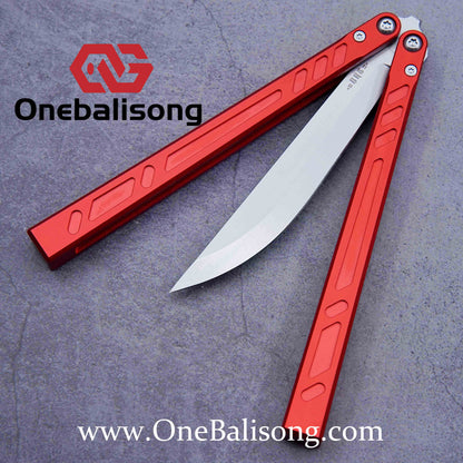 Baliplus New Aluminum Channel BB Barebones Balisong Clone 7075 Aluminum Alloy Handle 420 Stainless Steel Blade Bushing