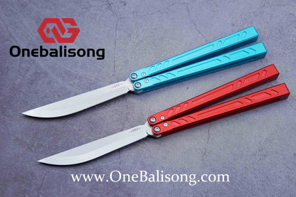 Baliplus 7075 BB Balisong Clone Seven Aluminum Alloy Stainless Steel Live/Fake Blade Bushing