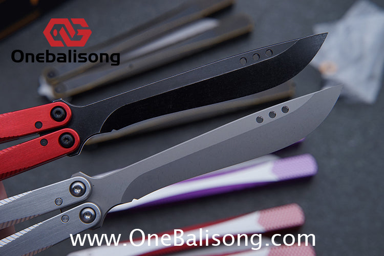 Porcuedge Drum Tide Original Balisong 7075 Aluminium Alloy Handle Japan aus10 Stainless Steel Blade Bushing