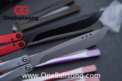 Porcuedge Drum Tide Original Balisong 7075 Aluminium Alloy Handle Japan aus10 Stainless Steel Blade Bushing
