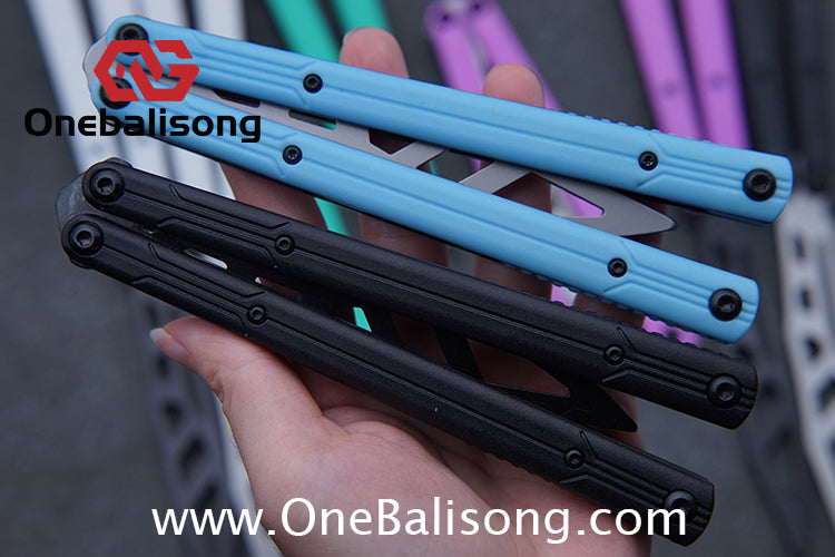 Asgard Steel Cygnus Balisong ABS Patch/Coating/Stainless Steel Handle Stainless Steel Blade Bushings
