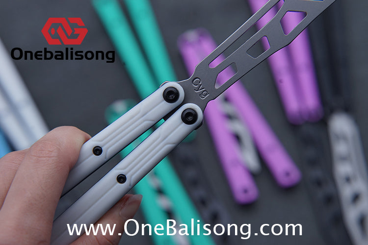 Asgard Steel Cygnus Balisong ABS Patch/Coating/Stainless Steel Handle Stainless Steel Blade Bushings