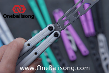 Asgard Steel Cygnus Balisong ABS Patch/Coating/Stainless Steel Handle Stainless Steel Blade Bushings