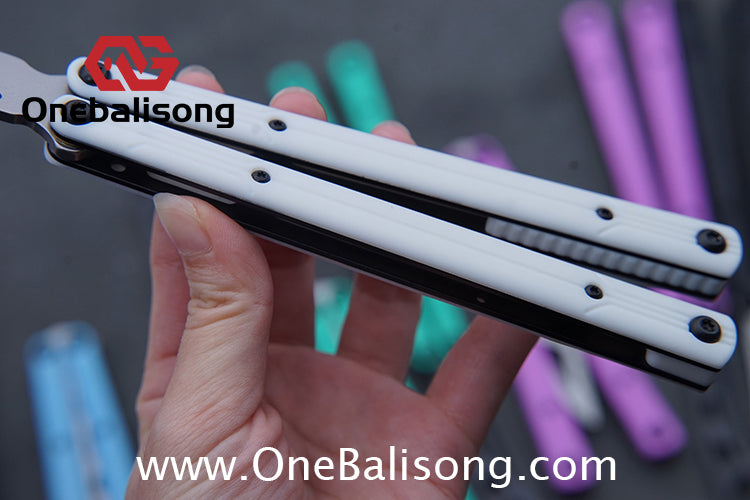 Asgard Steel Cygnus Balisong ABS Patch/Coating/Stainless Steel Handle Stainless Steel Blade Bushings