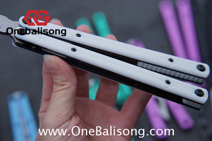 Asgard Steel Cygnus Balisong ABS Patch/Coating/Stainless Steel Handle Stainless Steel Blade Bushings