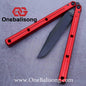 Baliplus Kraken Balisong Glossy clone Tanto/Bowie/Weekawk  live/Fake Blade Channel 7075 Aluminum Glossy Handle Bushings 9cr18