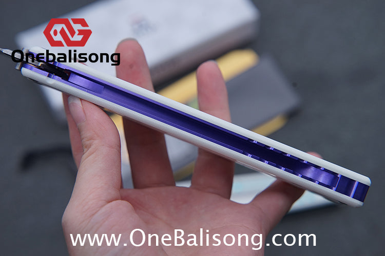 TITUS Nautilus Balisong Clone 7075 Aluminum Alloy+G10 Patch Handle Stainless Steel Fake Blade Bushing
