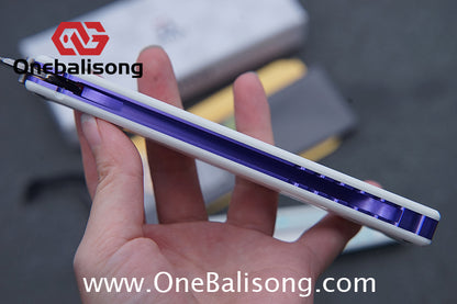 TITUS Nautilus Balisong Clone 7075 Aluminum Alloy+G10 Patch Handle Stainless Steel Fake Blade Bushing