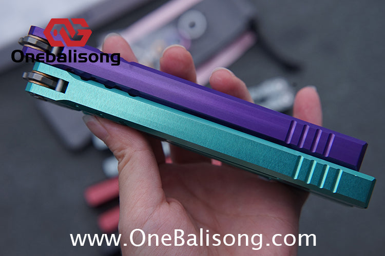TITUS Hex Balisong Clone 7075 Aviation Aluminum Alloy Handle Stainless Steel Blade Bushing