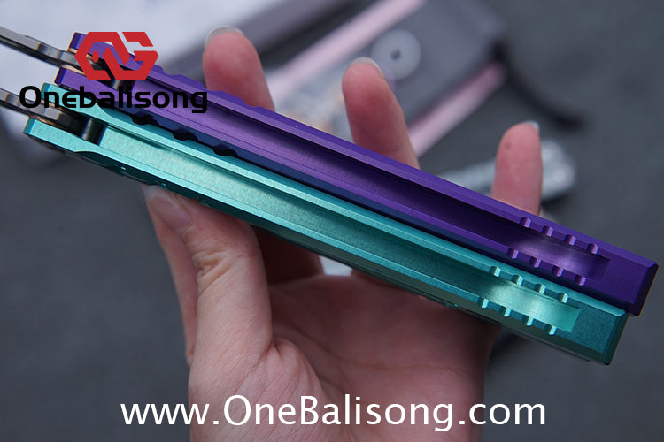 TITUS Hex Balisong Clone 7075 Aviation Aluminum Alloy Handle Stainless Steel Blade Bushing