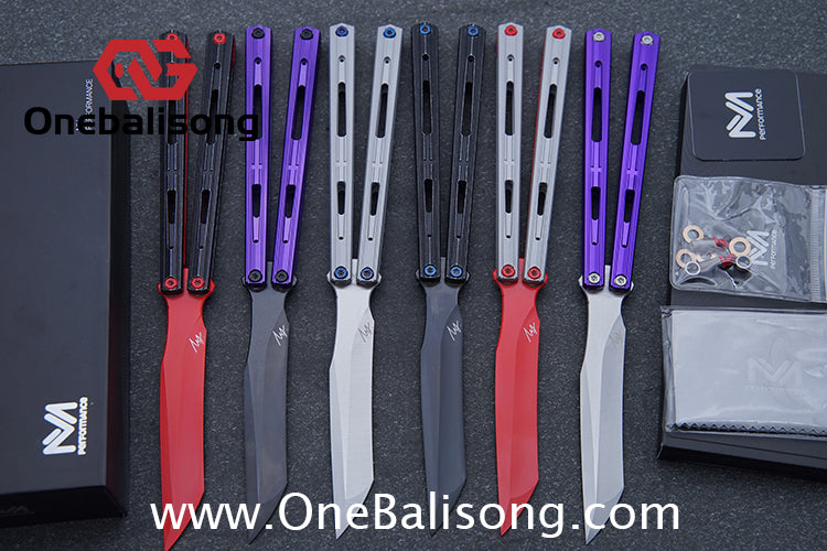 MY Performance Cavalier Original Balisong Aluminum Alloy Handle Titanium alloy Counterweight Stainless Steel Blade