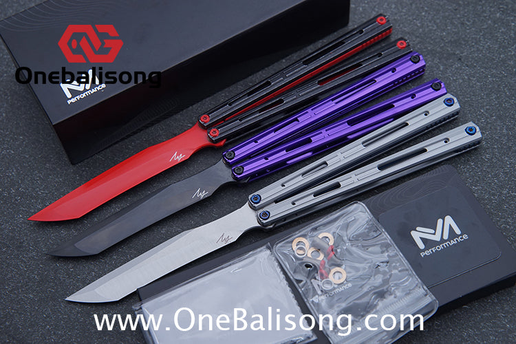 MY Performance Cavalier Original Balisong Aluminum Alloy Handle Titanium alloy Counterweight Stainless Steel Blade