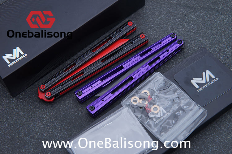 MY Performance Cavalier Original Balisong Aluminum Alloy Handle Titanium alloy Counterweight Stainless Steel Blade