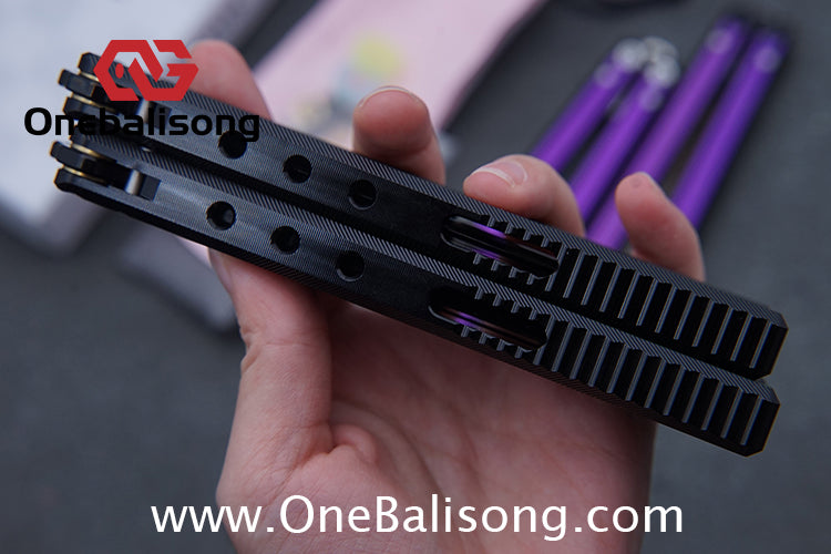 TITUS Corvus Balisong Clone 7075 Aviation Aluminum Alloy Handle 14C28N Stainless Steel Blade Bushing