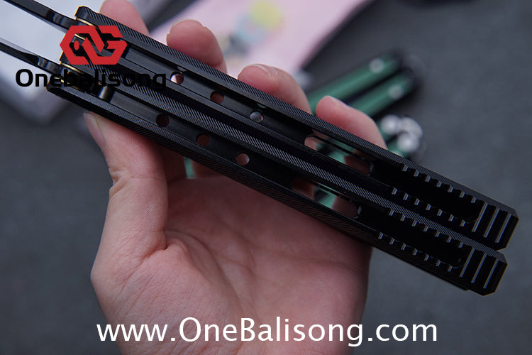 TITUS Corvus Balisong Clone 7075 Aviation Aluminum Alloy Handle 14C28N Stainless Steel Blade Bushing