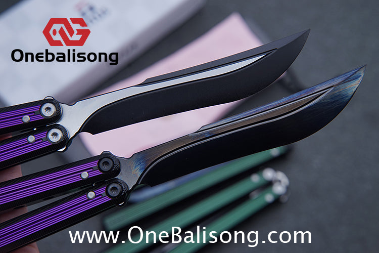 TITUS Corvus Balisong Clone 7075 Aviation Aluminum Alloy Handle 14C28N Stainless Steel Blade Bushing