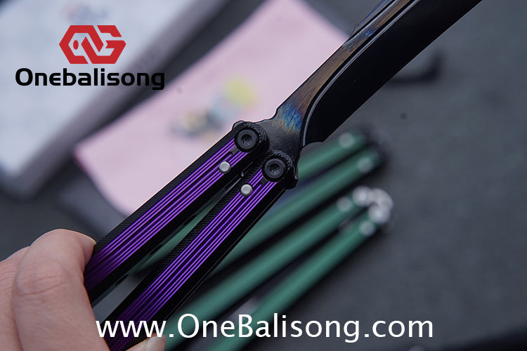 TITUS Corvus Balisong Clone 7075 Aviation Aluminum Alloy Handle 14C28N Stainless Steel Blade Bushing