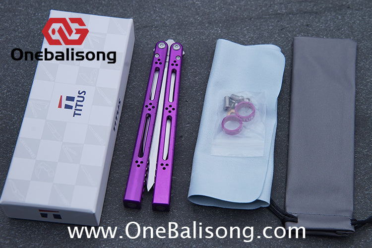 TITUS Bas Balisong Clone 7075 Aluminum Alloy Handle VG10 Stainless Steel Bushing
