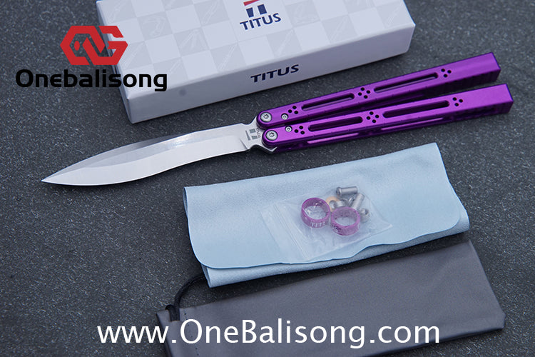 TITUS Bas Balisong Clone 7075 Aluminum Alloy Handle VG10 Stainless Steel Bushing