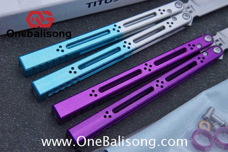 TITUS Bas Balisong Clone 7075 Aluminum Alloy Handle VG10 Stainless Steel Bushing