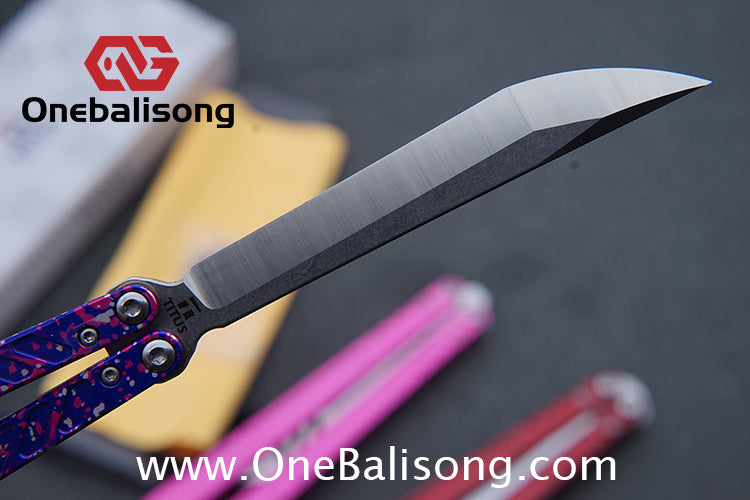 TITUS BB Balisong Clone 7075 Aluminum Alloy Handle 3CR13R Stainless Steel Blade Bushing