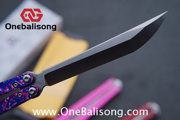 TITUS BB Balisong Clone 7075 Aluminum Alloy Handle 3CR13R Stainless Steel Blade Bushing