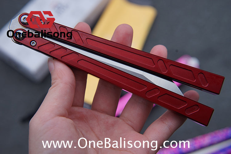 TITUS BB Balisong Clone 7075 Aluminum Alloy Handle 3CR13R Stainless Steel Blade Bushing