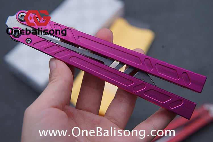TITUS BB Balisong Clone 7075 Aluminum Alloy Handle 3CR13R Stainless Steel Blade Bushing