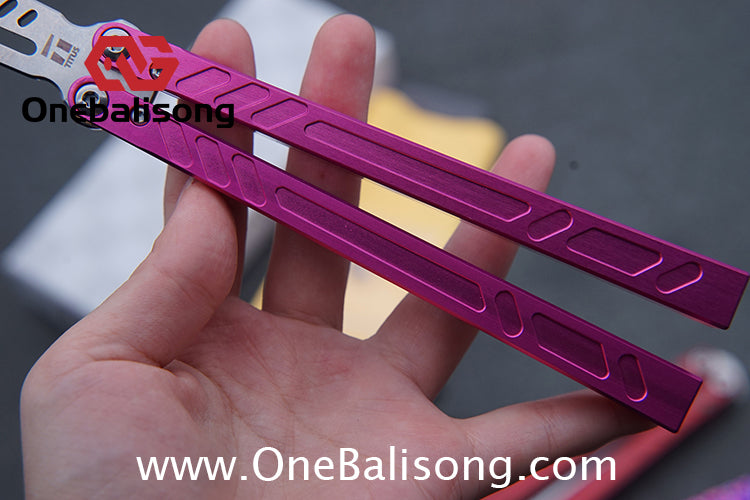 TITUS BB Balisong Clone 7075 Aluminum Alloy Handle 3CR13R Stainless Steel Blade Bushing
