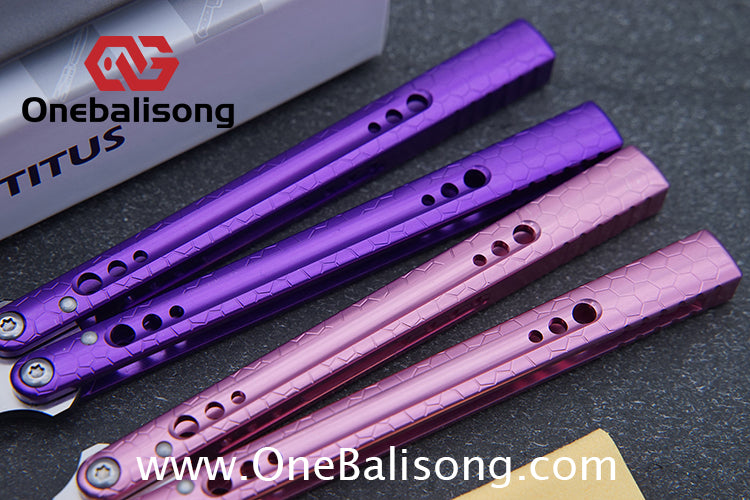 TITUS MC REP Python Balisong Clone 7075 Aluminum Alloy Handle VG10 Stainless Steel