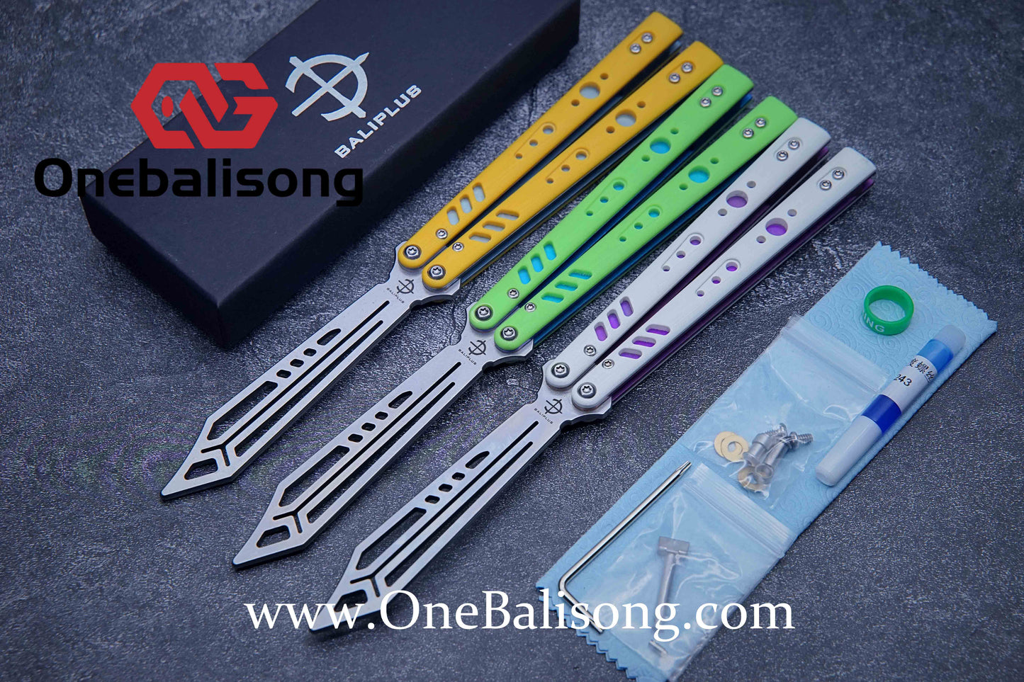 Baliplus BRS REP Clone G10+Titanium Handle Stainless Steel Blade Bushing