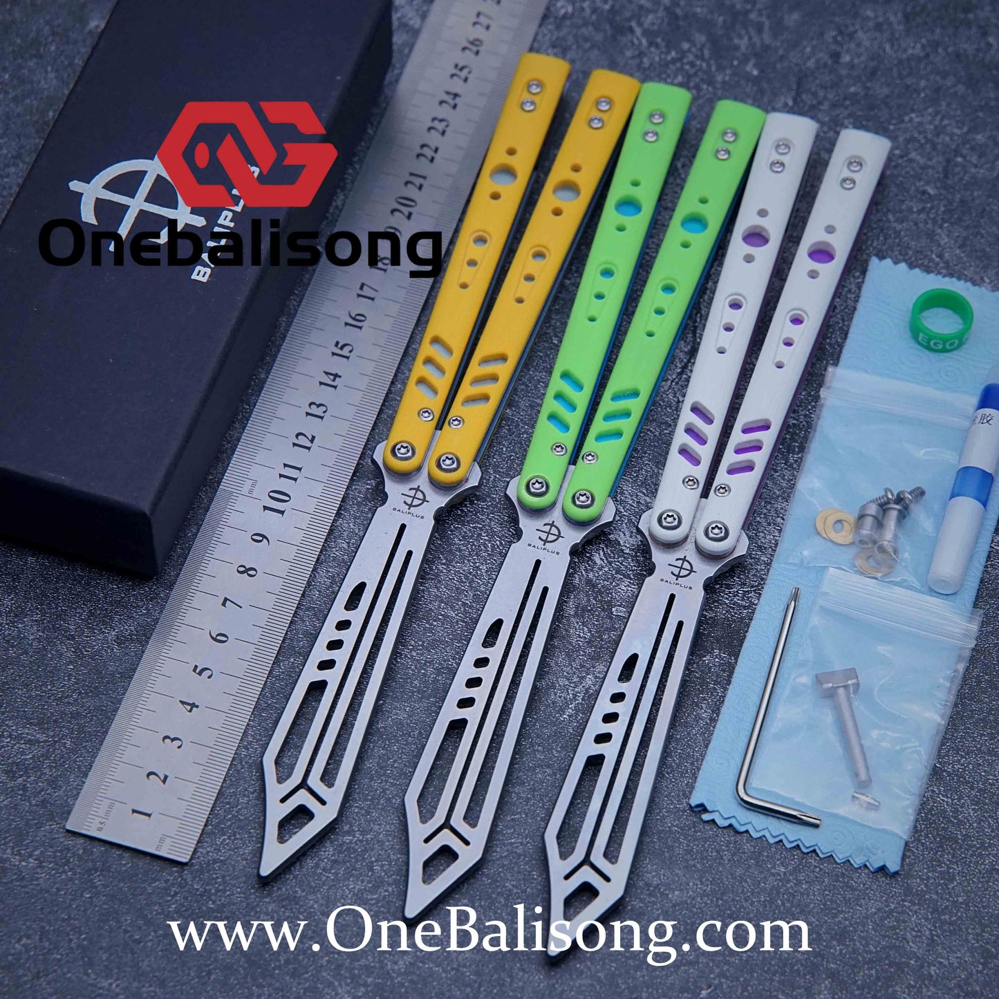 Baliplus BRS REP Clone G10+Titanium Handle Stainless Steel Blade Bushing