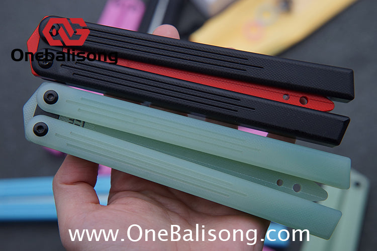 TITUS G10 HOM Balisong Clone G10 Handle G10 Blade POM Injection Safety Material Bushing