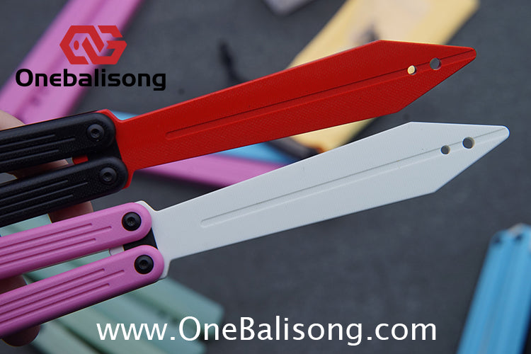 TITUS G10 HOM Balisong Clone G10 Handle G10 Blade POM Injection Safety Material Bushing