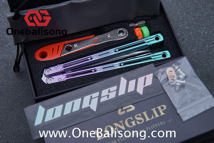 TITUS Aries Original Balisong 7075 Aluminum Alloy Handle 14C28N Stainless Steel Blade Bushing
