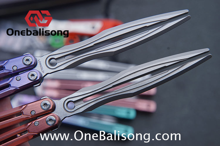 TITUS Aries Original Balisong 7075 Aluminum Alloy Handle 14C28N Stainless Steel Blade Bushing