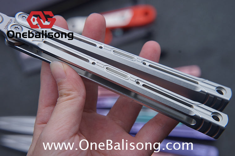 TITUS Aries Original Balisong 7075 Aluminum Alloy Handle 14C28N Stainless Steel Blade Bushing