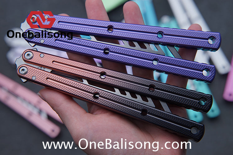 TITUS Kraken V3 Balisong Clone 7075 Aluminum Alloy Handle 14C28N Stainless Steel Blade Bushing