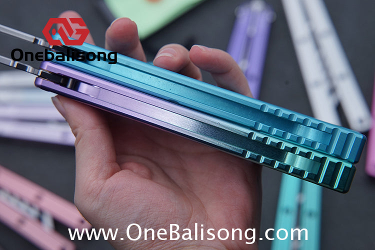 TITUS Kraken V3 Balisong Clone 7075 Aluminum Alloy Handle 14C28N Stainless Steel Blade Bushing