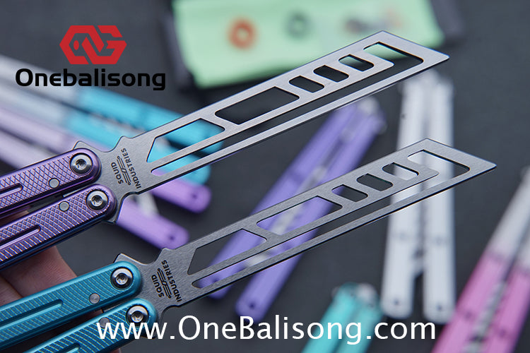 TITUS Kraken V3 Balisong Clone 7075 Aluminum Alloy Handle 14C28N Stainless Steel Blade Bushing