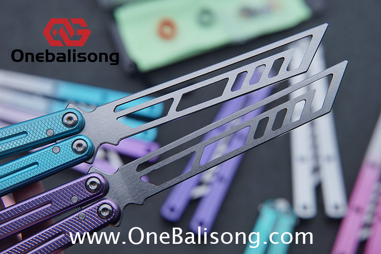 TITUS Kraken V3 Balisong Clone 7075 Aluminum Alloy Handle 14C28N Stainless Steel Blade Bushing